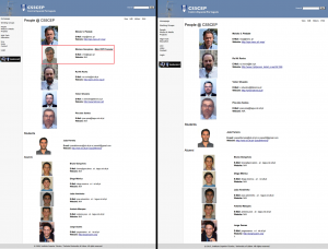 Imagens da página web do IST, quando em 2015 os professores do IST excluem o promotor e autor do projecto do CS5CEP que foi instalado e se encontra encerrado dentro do IST-Tagus