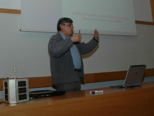 Autor do projecto do CS5CEP durante a sua apresentação a alunos e professores do IST no ano de 2005.